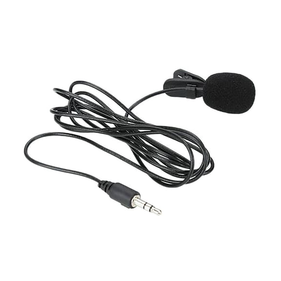 3.5mm Lavalier Microphone Hand-Free Wired Collar Clip Mic for Video Meeting
