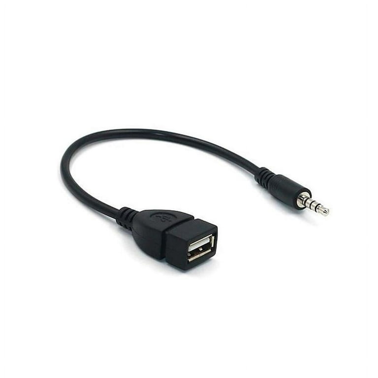 3.5mm Aux Audio to USB Cable Cord Adapter Jack to USB 2.0 Male Port MP3