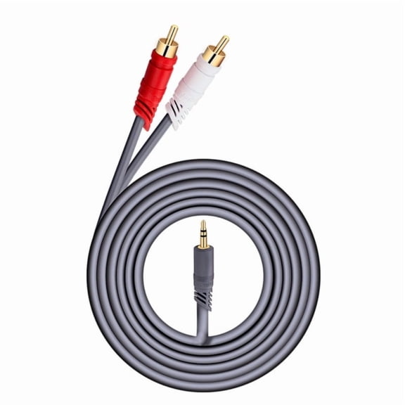 3.5mm Male to 2RCA Audio Cable 3.5mm Aux to 2RCA Adapter Cord for High Fidelitys Sound and Interferences Resistance