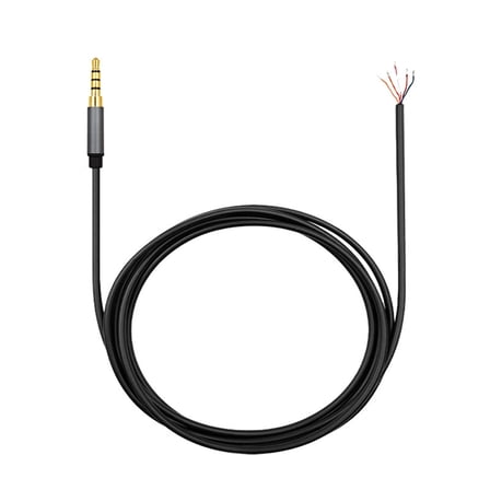 3.5mm Male to Open End Cable Cord Wire for Speaker and Headphone Use Black