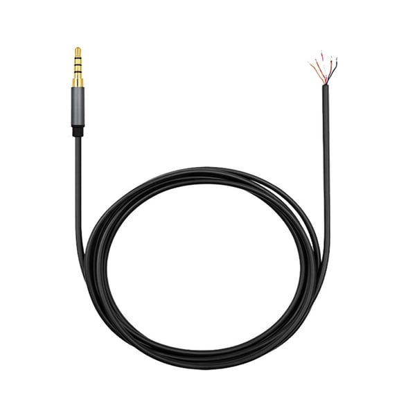 3.5mm Male to Open End Cable Cord Wire for Speaker and Headphone Use Black