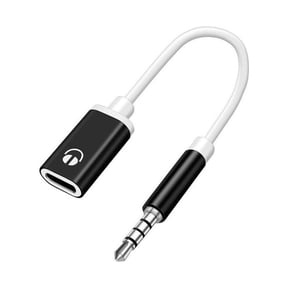 3.5mm Male to USB-C Female Audio Adapter, Analog Only Aux Jack Cable for Smartphones, Laptops & Tablets(Black)
