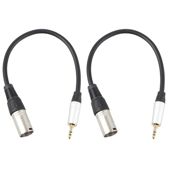 3.5mm Male to XLR Audio Cable Jack Unbalanced Microphone Headphone Extension Line 2 Pieces