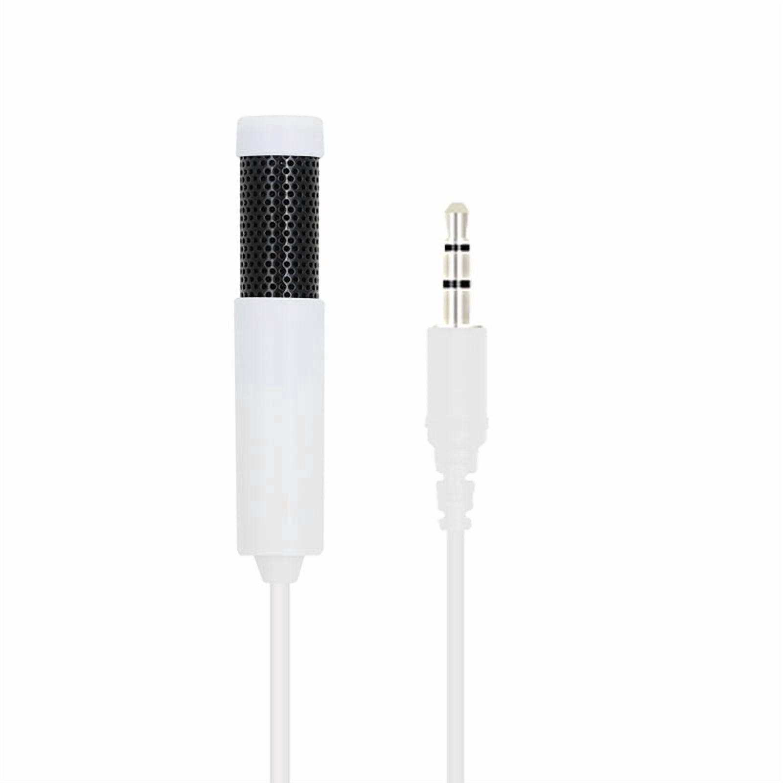 3.5mm Mini Condenser Microphone, Desktop Clip-on Computer Mic for Video Conference Voice Chat, Plug & Play Omnidirectional PC Mic for Zoom Skype Online Class Gaming Recording