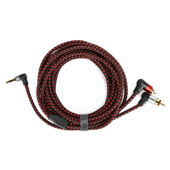 3.5mm Mini Jack to Dual RCA Audio Cable for PC, MP3, Headphones, and Car Speakers - AUX Cable in 1m, 2m, 3m, 5m Lengths (16.4ft)