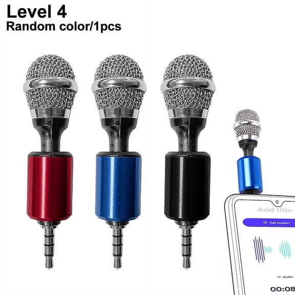 3.5mm Mini Portable Microphone for Mobile Phone Laptop Notebook, Universal Karaoke Mini Microphone Plug and Play