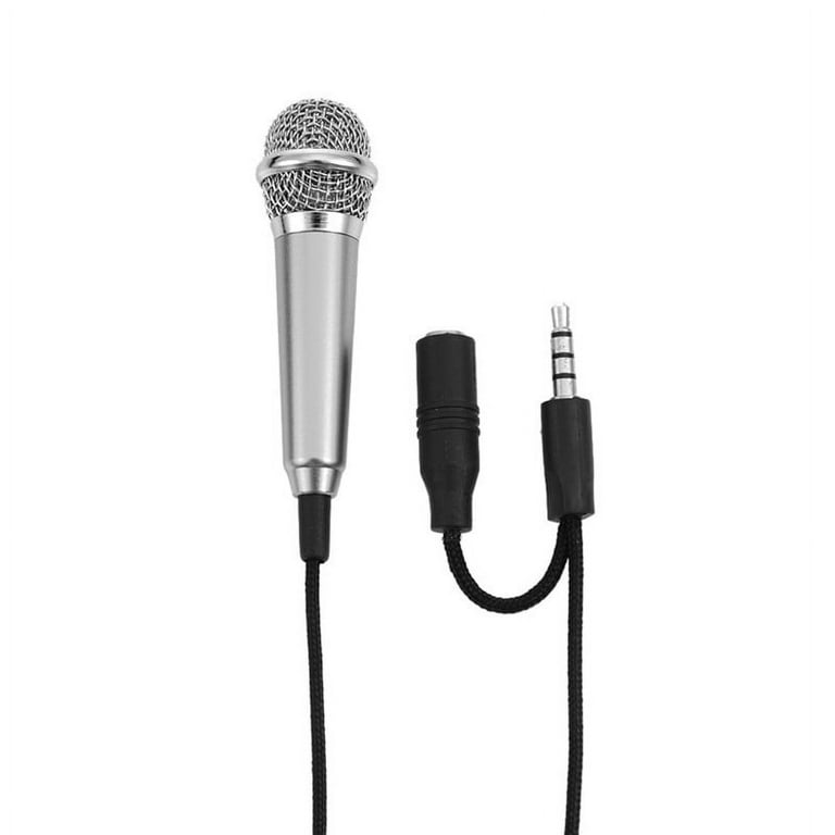 3.5mm Mini Stereo Microphone Mic For Android IOS PC Chatting Singing Karaoke
