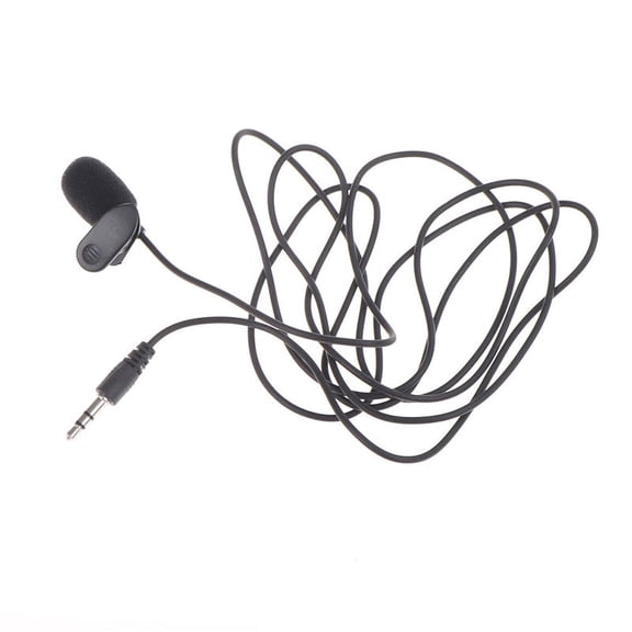 3.5mm Mini Studio Speech Mic Microphone Clip for PC Desktop Notebook 1.5M