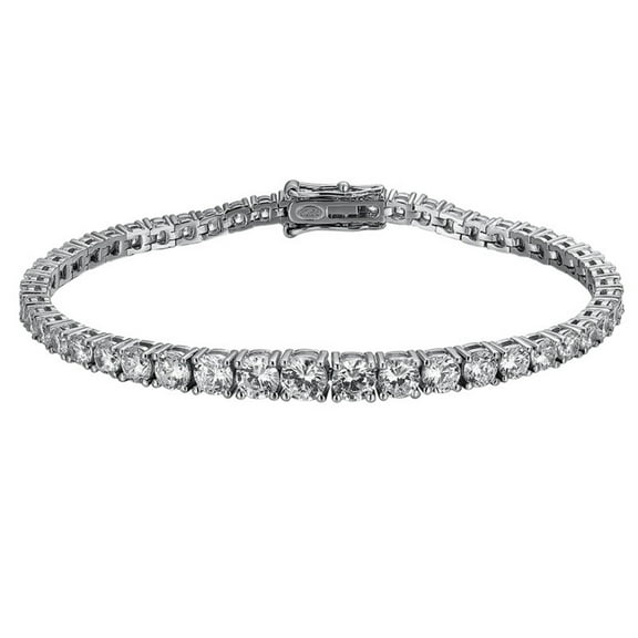 3-5mm Moissanite Tennis Bracelets Round Cut D Color VVS1 Clarity Graduated Diamond Bracelets for Women S925 Sterling Silver Bracelets（5.5-9 inchs）