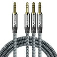 thumbnail image 1 of 3.5mm Nylon Braided Aux Cable 10ft, Audio Auxiliary Input Adapter Male to Male Cord for Headphones, Car, Home Stereos, Speaker, iPhone, iPad, iPod,, 1 of 6