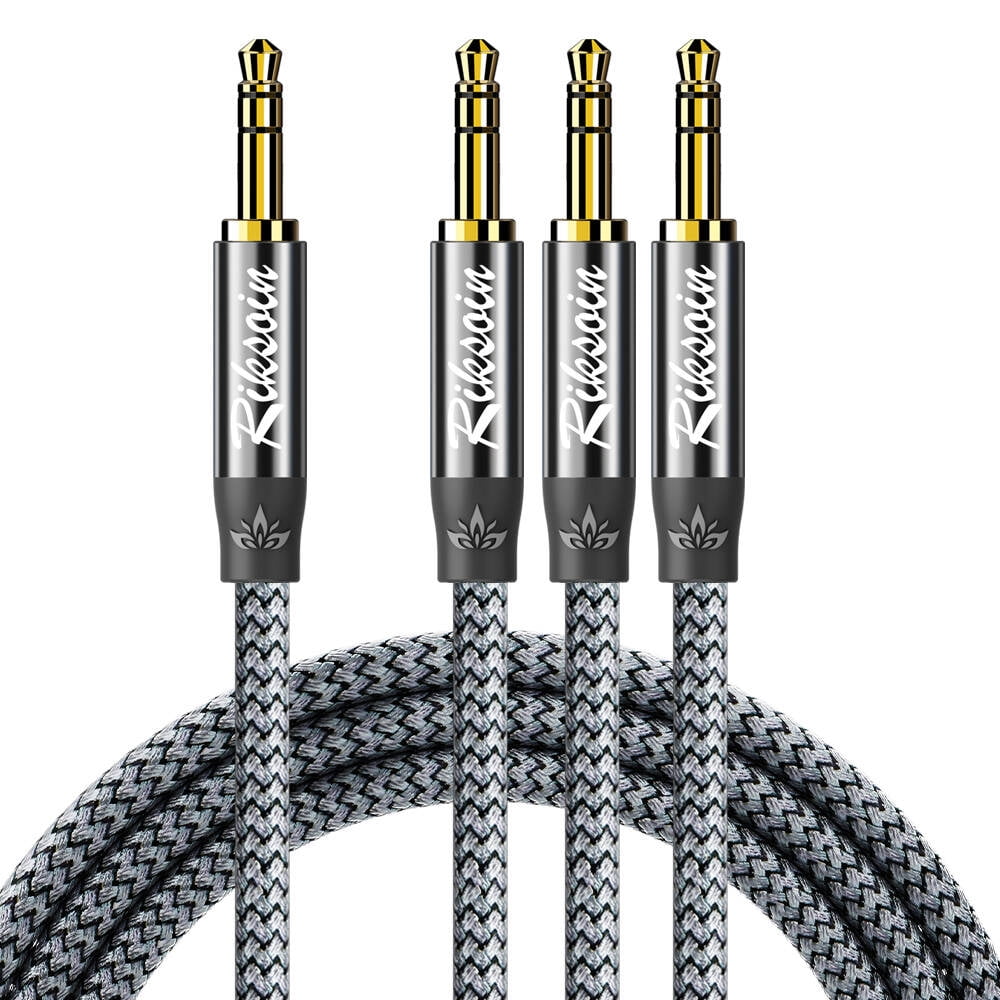 3.5mm Nylon Braided Aux Cable 6.5ft, Audio Auxiliary Input Adapter Male ...