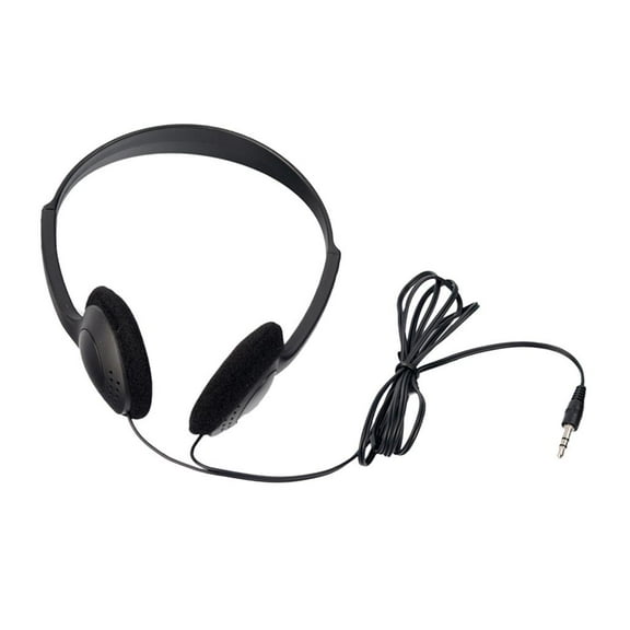 3.5mm Plug Headphones Over Ear Headset Noise Canceling Headphones, Control (Black)
