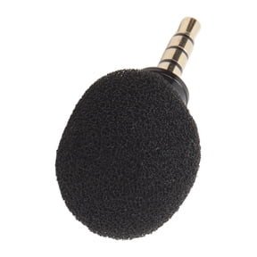 3.5mm Plug-in Mini Condenser Mic with Windscreen for Phone Camera Computer, Aluminum Alloy