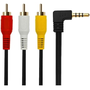 3.5mm Plug to 3 RCA Camcorder Audio Video A/V Cable 4FT for JVC Panasonic Canon Samsung Camcorders