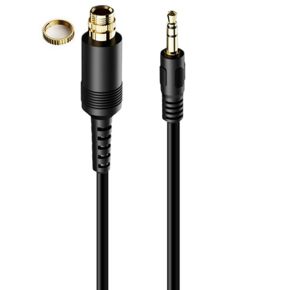 3.5mm Plugs Extension Auxiliary 3.5 mm Male to Female Locking Nut Panel Mount Cable Threaded Fixing Connectors