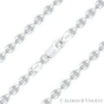 thumbnail image 1 of 3.5mm Puffed Marina / Mariner Link Italian Chain Necklace in .925 Sterling Silver, 1 of 2