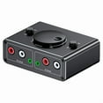 thumbnail image 1 of 3.5mm RCA Auditory Switcher 2 In 1 Out Bidirectional Speaker Switcher Box with Volume Control and Mute Button, 1 of 11