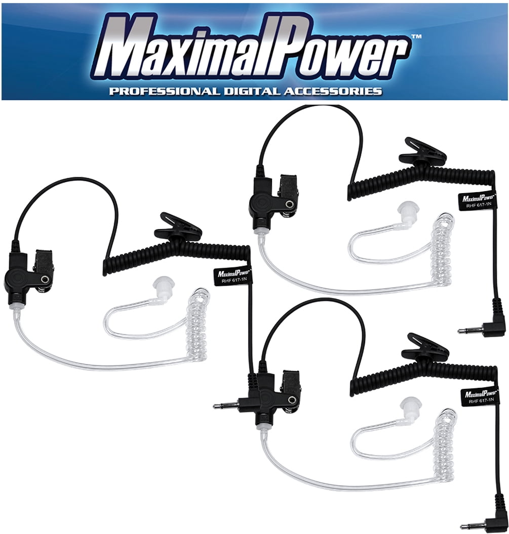 Maximalpower 2 Pack 3.5mm Listen Only Clear Acoustic Coil