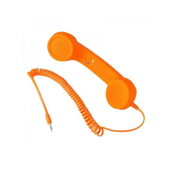 3.5mm Radiation Proof Plastic Mic Cell Phone Handset For Mobile Phone Retro New