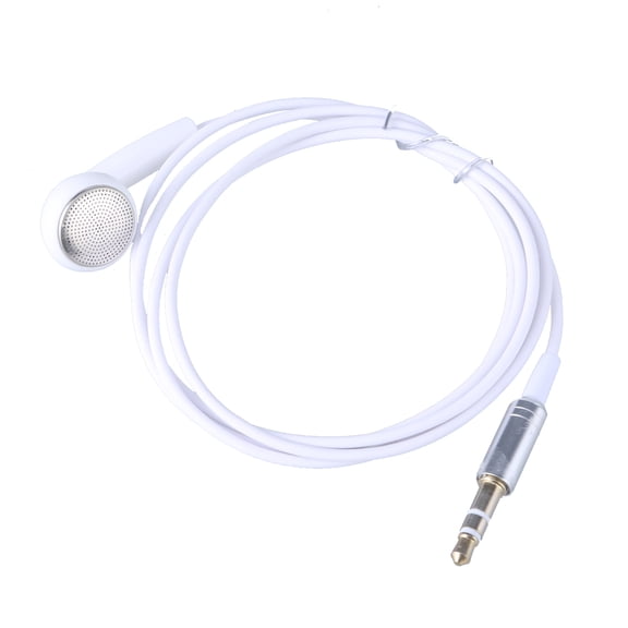 3.5mm Single Side In Ear Earphone Earbud Coiled Corded Headsets for Phone Tablet PC Computer MP3 Player