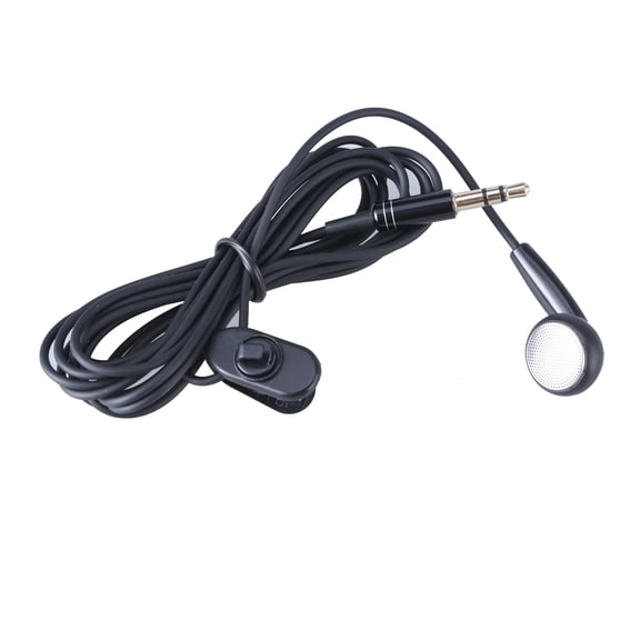 3.5mm Single Side In Ear Earphone Earbud Coiled Corded Headsets for Phone Tablet Computer MP3 Player