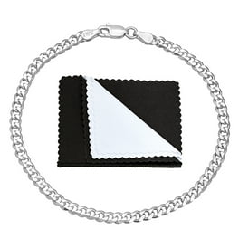 Sterling Silver Flat Curb Chain Anklets Sterling Silver Flat Curb Chain Anklets