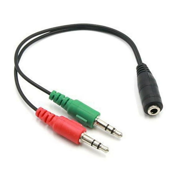 3.5mm Sound Adapter Y Splitter 3.5mm Cable Headsets 2 Female to 1 Male for Laptop Phone Earphone Headphone Microphone