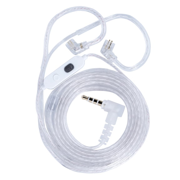 3.5mm Sound Cable with Integrated DACs Chip and Two Microphones for Clear Earphone Wire Replacement Headsets Wire