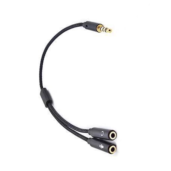 3.5mm Splitter Y Cable 3.5mm Male Plug to Double 3.5mm Female Plug Microphones Headphones Splitter Braided Cable