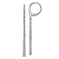 thumbnail image 1 of 3.5mm Ss Rhodium Plated Graduated Cubic Zirconia Dangle Leverback Earrings 56.7mm long Dangle Earring for Women, 1 of 2