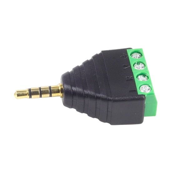 3.5mm Stereo 4 Pin Male/Female Screw Terminal Video 3.5mm Male 4 Pin Terminal Block Plug Connector For PC Laptop