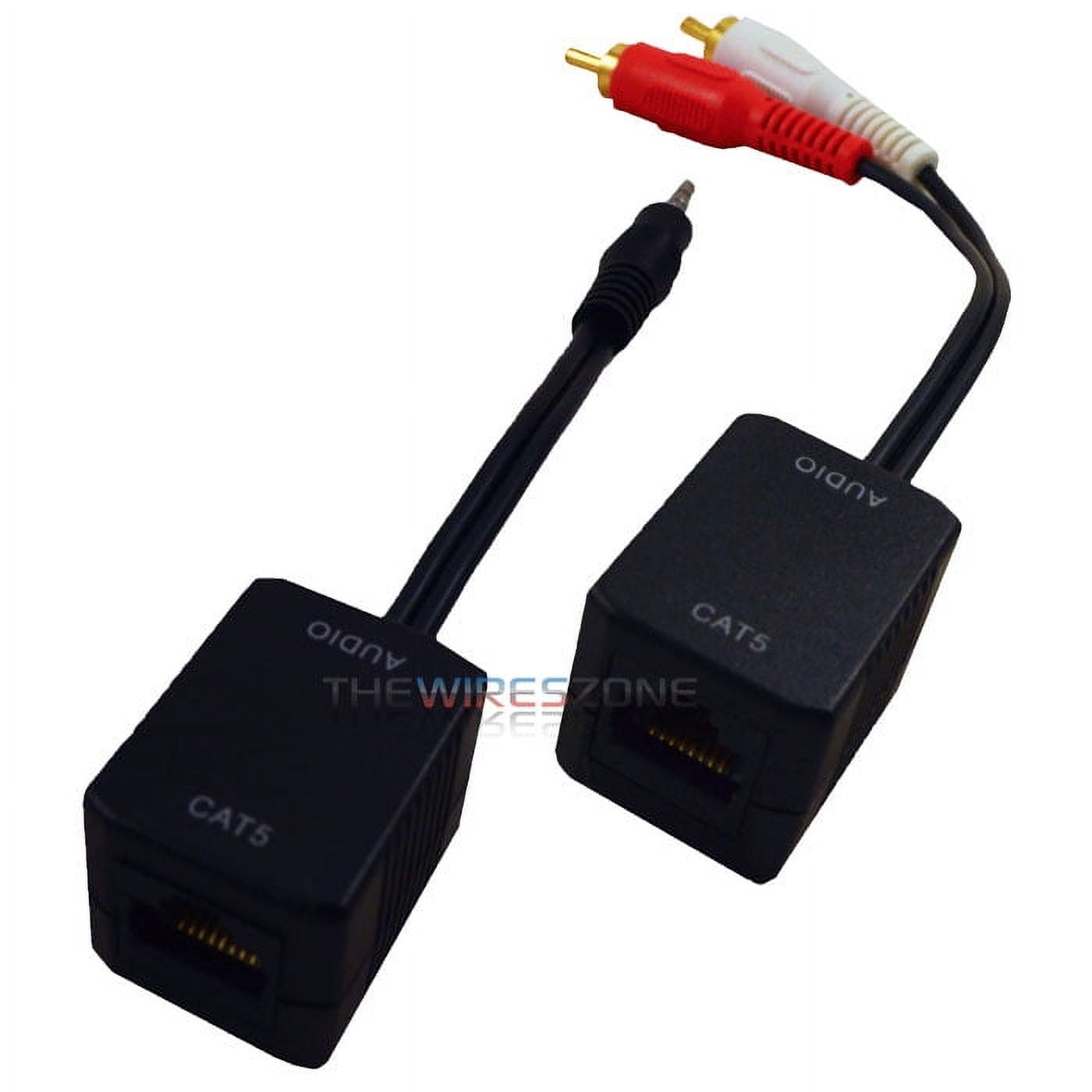 3.5mm Stereo AUX To RCA Audio Over CAT5 CAT5E CAT6 Extender Kit up to