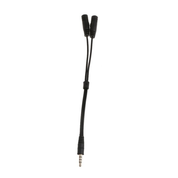 3.5mm Stereo Audio 1 Male To 2 Female Jack Earphone/Mic Y Splitter Adapter Cable