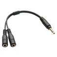 thumbnail image 1 of 3.5mm Stereo Audio Male To 2 Female Headphone Mic Y Splitter Cable Cord Adapter, 1 of 6