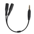 thumbnail image 1 of 3.5mm Stereo Jack Microphone Audio Cable Splitter Adapter for Phone Camera, 1 of 5