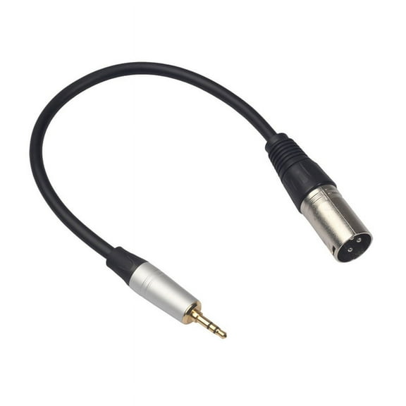 3.5mm Stereo Jack Plug Audio Cable 3.5mm Stereo Jack Plug to 3 Pin XLR Male Microphone Audio Cable Cord Adapter 0.