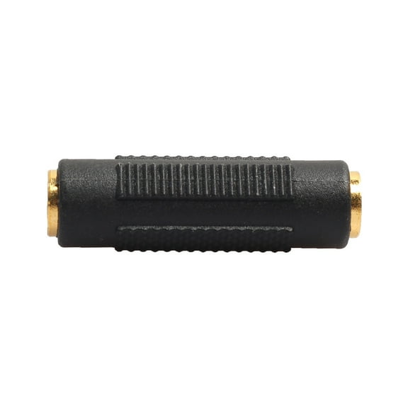 3.5mm Stereo Jack to 3.5mm Stereo Jack Female to Female Adapter Connector Gold Plated (1 Pack)