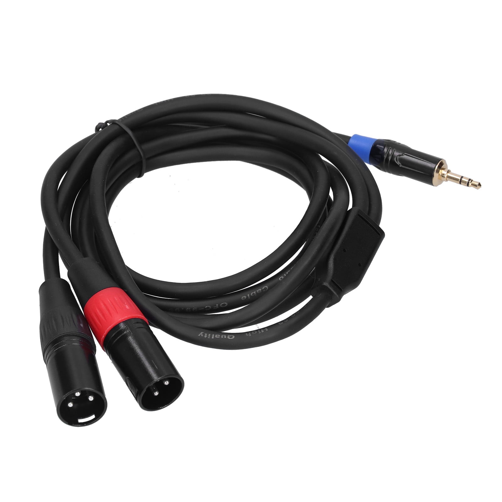 3.5mm Stereo Male to Dual 2 XLR Male Plug Connector Audio Converter ...