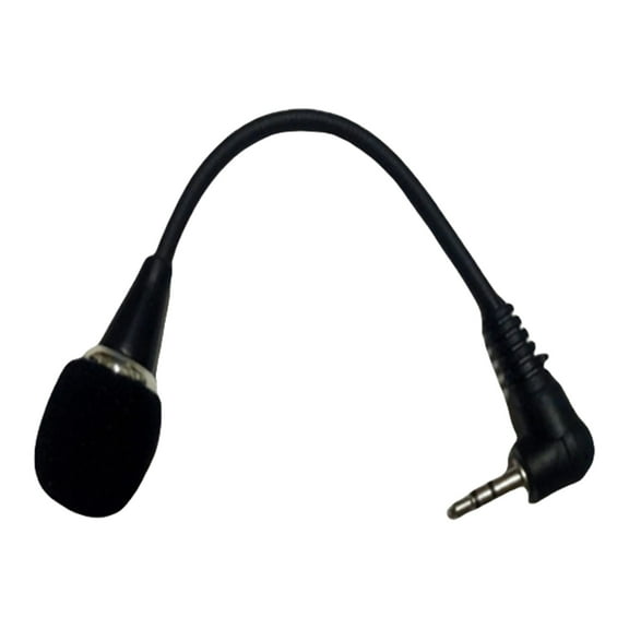 3.5mm Stereo Mini Microphone With Flexible Bendable Design For Conference Call Karaoke Video Recording On PC Laptop