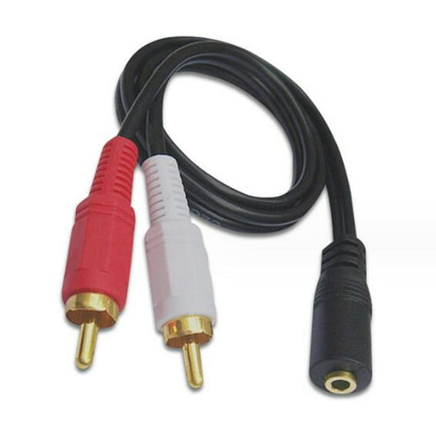 3.5mm Stereo to Dual RCA Audio Adapter Cable, 3.5mm Female to Dual RCA Male (Red/White), 15.7