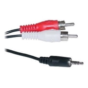 3.5mm Stereo to RCA Audio Cable, 3.5mm Stereo Male to Dual RCA Male 50 foot 2RCA-STE-50
