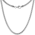 thumbnail image 1 of 3.5mm Sterling Silver Round Box Chain Necklace Medium Heavy Nickel Free Italy 22 inch, 1 of 3