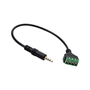 3.5mm TRRS Male Jacks to 4 Pin Screw Terminals Adapters Cable Gold Plateds Stereo Sound Balun Connectors 30cm
