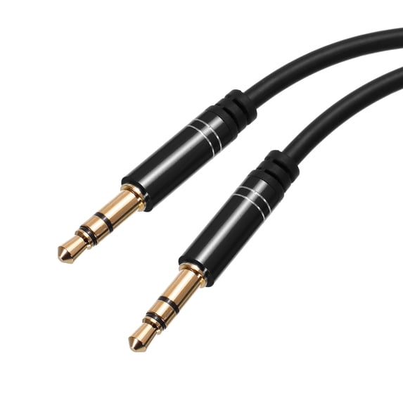 3.5mm TRS Aux Cable Male to Male Auxiliary Audio HiFi Headphone Cord 3.3ft Nylon Braided, Black