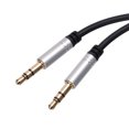 thumbnail image 1 of 3.5mm TRS Aux Cable Male to Male Auxiliary Audio HiFi Headphone Cord 6.6ft Nylon Braided, Silver, 1 of 6