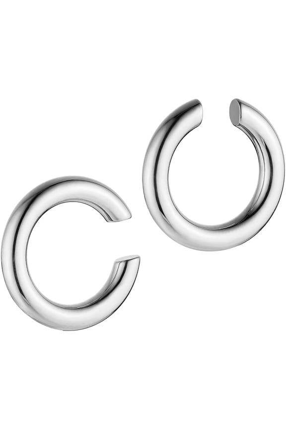 3.5mm Thick Stainless Steel Simplicity Ear Cuffs for Men Women Clip On Cartilage Cuff Earrings Non Piercing