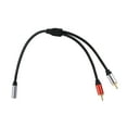 3.5mm To 3.5mm Female To 2 Male Auxiliary Audio Extension Full Height