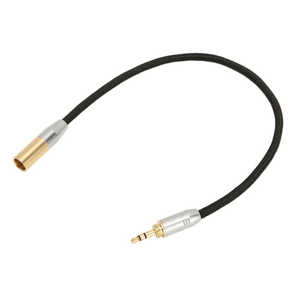3.5mm To Mini XLR 3pin Cable, Stereo Sound Adapter For Camera Microphone, 24AWG Copper
