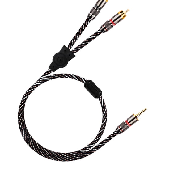 3.5mm To Two Channel Connector Sound Cable With 6N Oxygen complimentary Copper For Enhanced Sound Definition