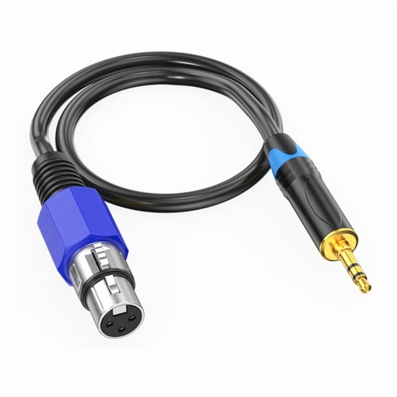 3.5mm To XLR Female Audio Cable With Metal Connectors For Smartphones Tablets Mixers And Active Speakers